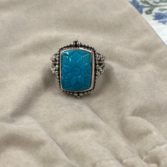 New Stephen Dweck Turquoise & Sterling Ring Size 7 - Picture 2 of 11